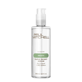 Paul Mitchell Super Skinny Serum front bottle showing sleek design and fast-dry benefit