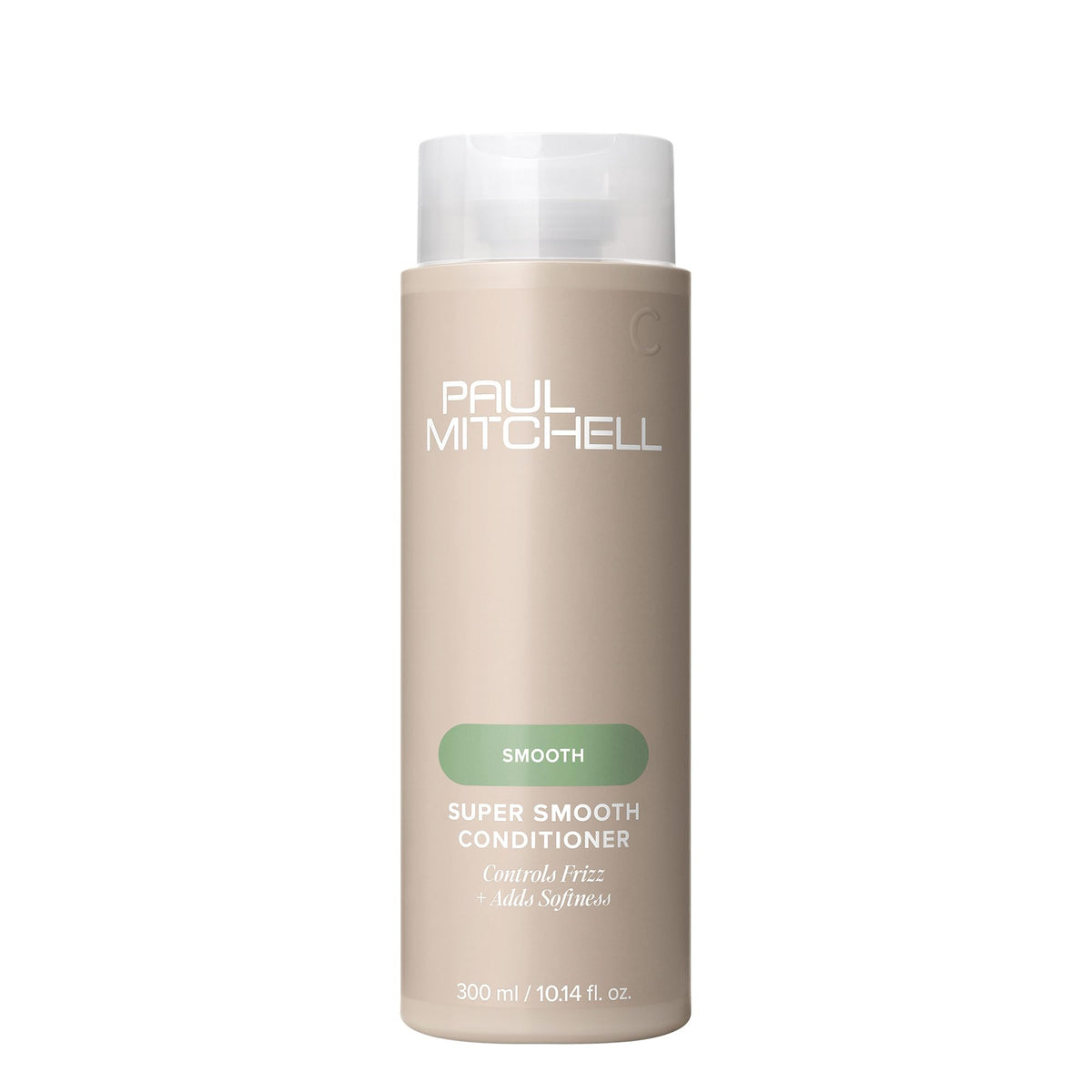 Paul Mitchell Super Smooth front packaging showing bottle and brand benefits