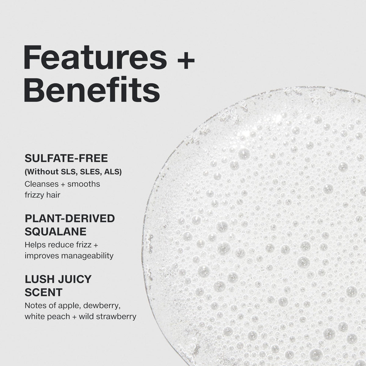 Paul Mitchell shampoo foam texture demonstrating gentle lathering action