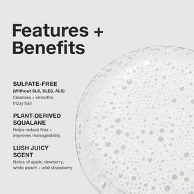 Paul Mitchell shampoo foam texture demonstrating gentle lathering action