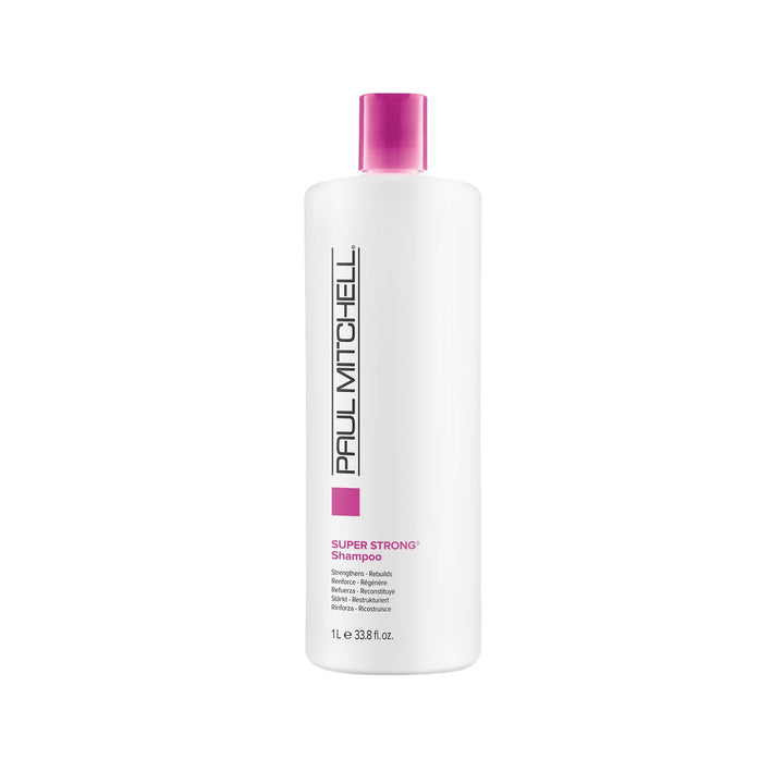 Paul Mitchell Super Strong front bottle view showing product branding and size benefit