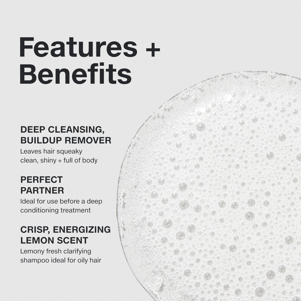 Paul Mitchell creamy lather close-up demonstrating effective cleansing and foam