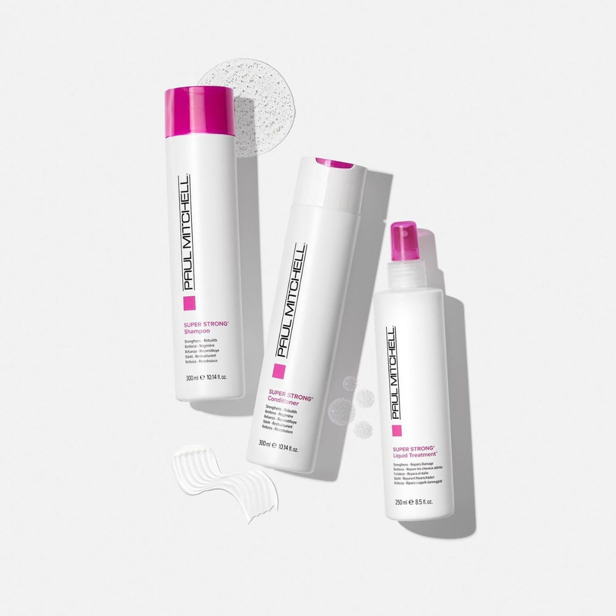 Paul Mitchell liquid texture on hair showing smooth finish and reduced frizz