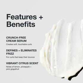 Paul Mitchell cream-serum texture in hand showing smooth, blendable consistency