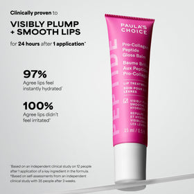 Paula's Choice applied on lips showing sheer tint and hydrated look
