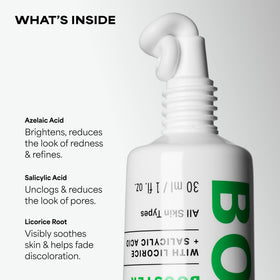 Paula's Choice ingredient label close-up showing active acids and clarity