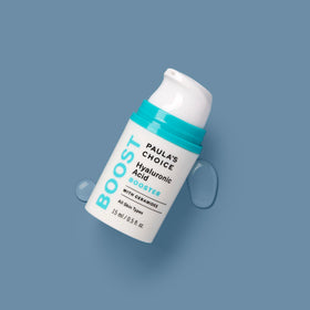 Paula's Choice booster on vanity in bathroom setting for daily routine boost