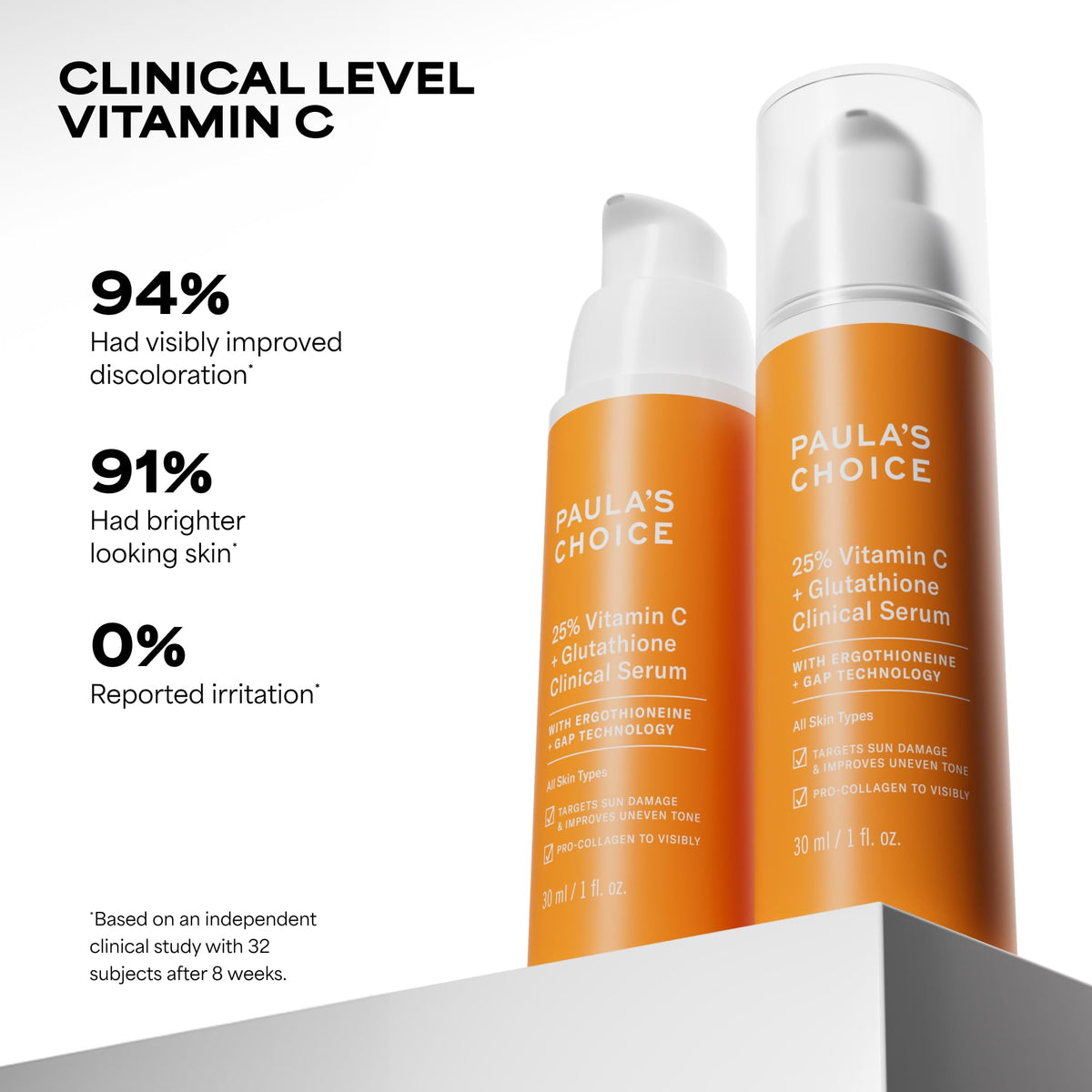 paula's choice bottle on white background highlighting professional packaging