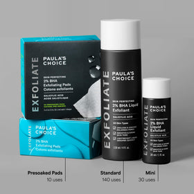 Paula's Choice paired with moisturizer and sunscreen to show layered use