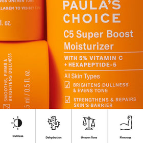 Paula's Choice C5 on bathroom shelf in lifestyle scene suggesting routine integration