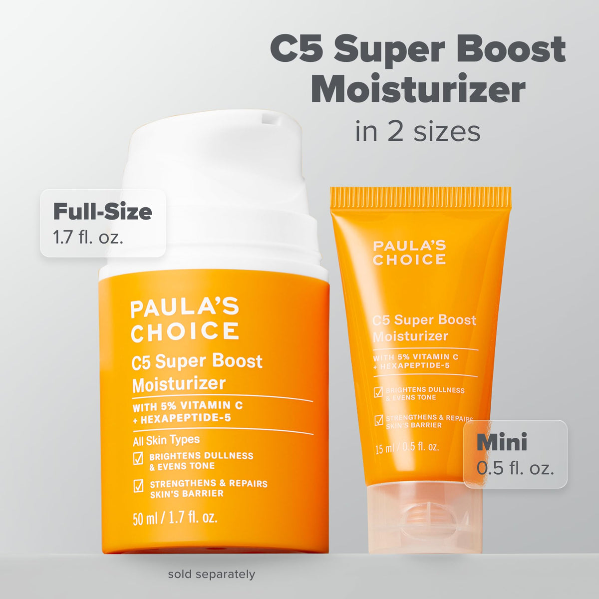 Paula's Choice product beside coin for size comparison and portability