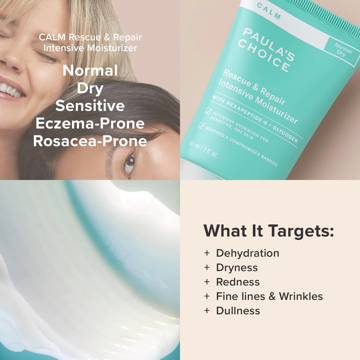 Paula's Choice product label close-up highlighting fragrance-free formula and sensitive-skin focus