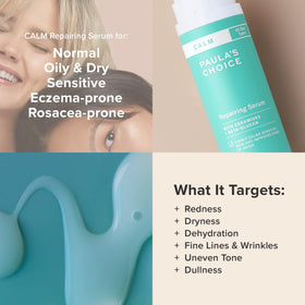 Paula's Choice label view highlighting key calming ingredients for barrier support benefit