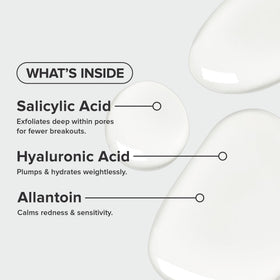Paula's Choice bottle label detail highlighting 2% salicylic acid for clarity