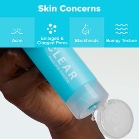Paula's Choice exfoliant being applied to hand demonstrating easy, leave-on use