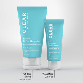 Paula's Choice on bathroom shelf during routine, pairs well with treatments