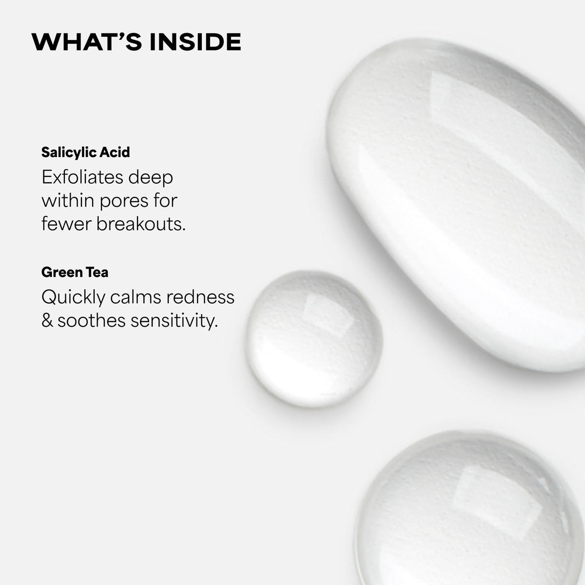 Paula's Choice clear liquid texture on skin showing lightweight absorption
