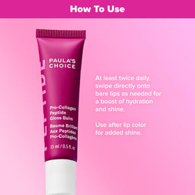 Paula's Choice deep plum swipe on lips adding sheer color and shine