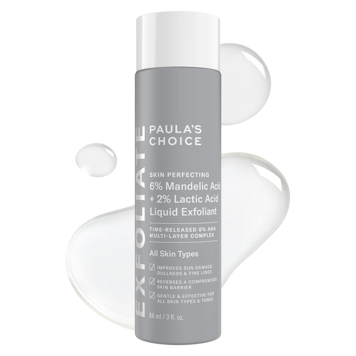 Paula's Choice front packaging showing exfoliant and benefits