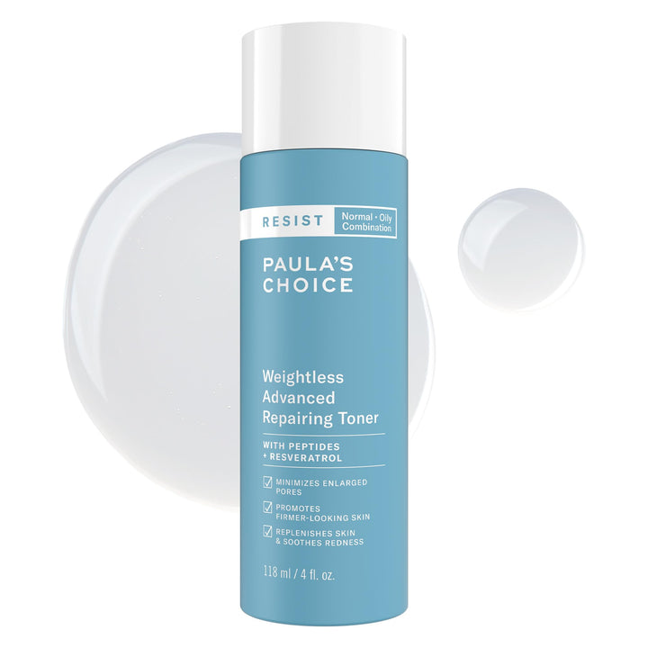 Paula's Choice front packaging showing bottle and label, clear product benefits