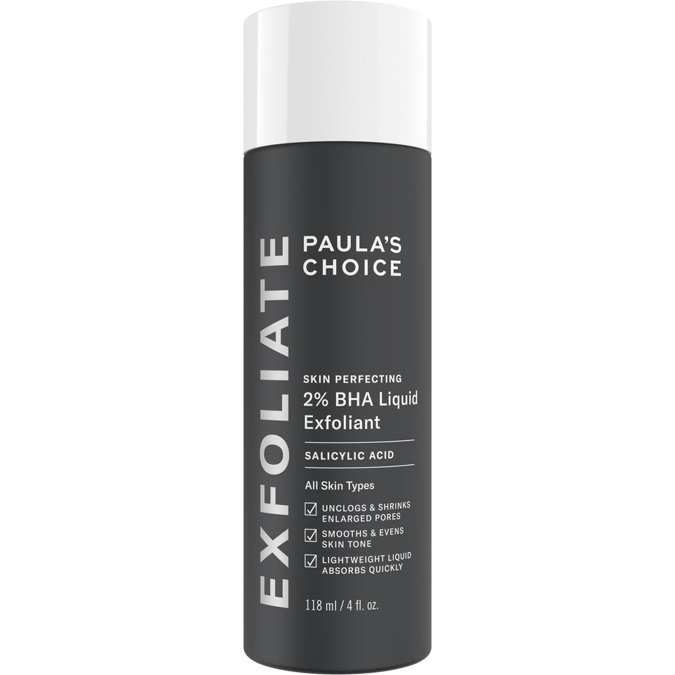 Paula's Choice front packaging showing 2% BHA liquid for clearer pores