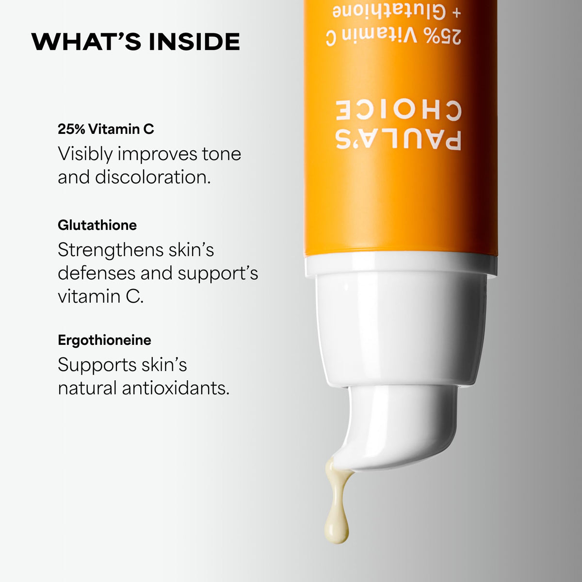 paula's choice ingredient focus on vitamin C and glutathione for brightening
