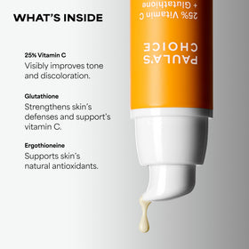 paula's choice ingredient focus on vitamin C and glutathione for brightening