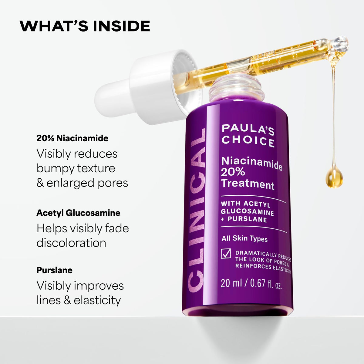 Paula's Choice label close-up showing active ingredients and transparency benefit