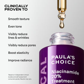 Paula's Choice 0.67oz bottle beside ruler showing compact size for travel