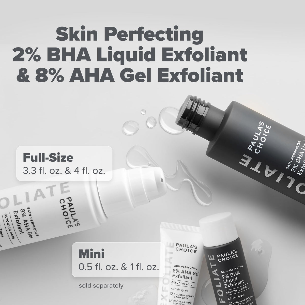 Paula's Choice products styled on bathroom shelf suggesting easy routine