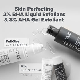 Paula's Choice products styled on bathroom shelf suggesting easy routine