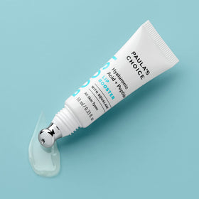 Paula's Choice applicator and gel texture closeup showing dewy hydrating finish