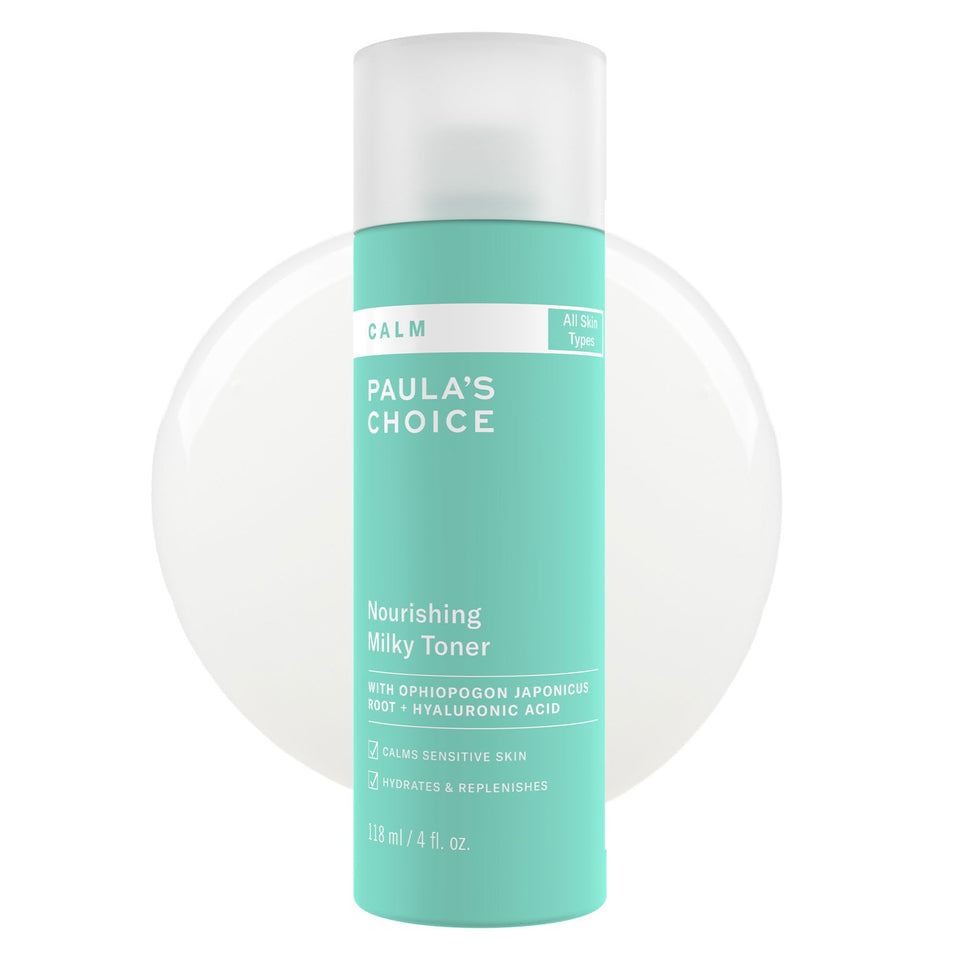 Paula's Choice front packaging showing cleanser-friendly milky toner benefit