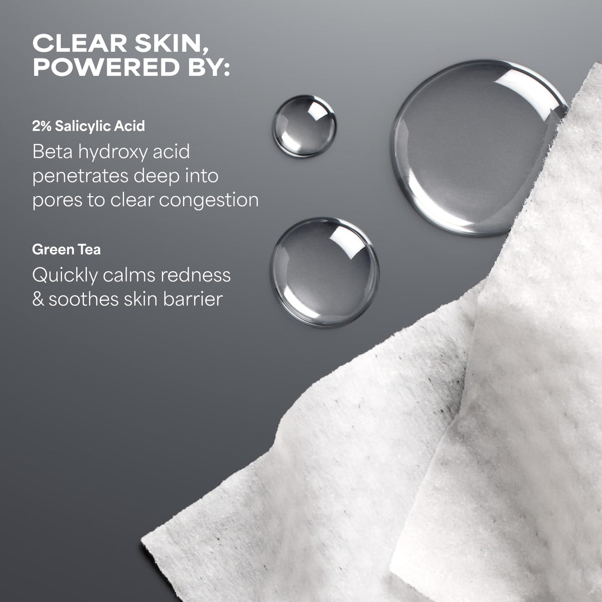 Paula's Choice opened sealed packet revealing hygienic single-use pad