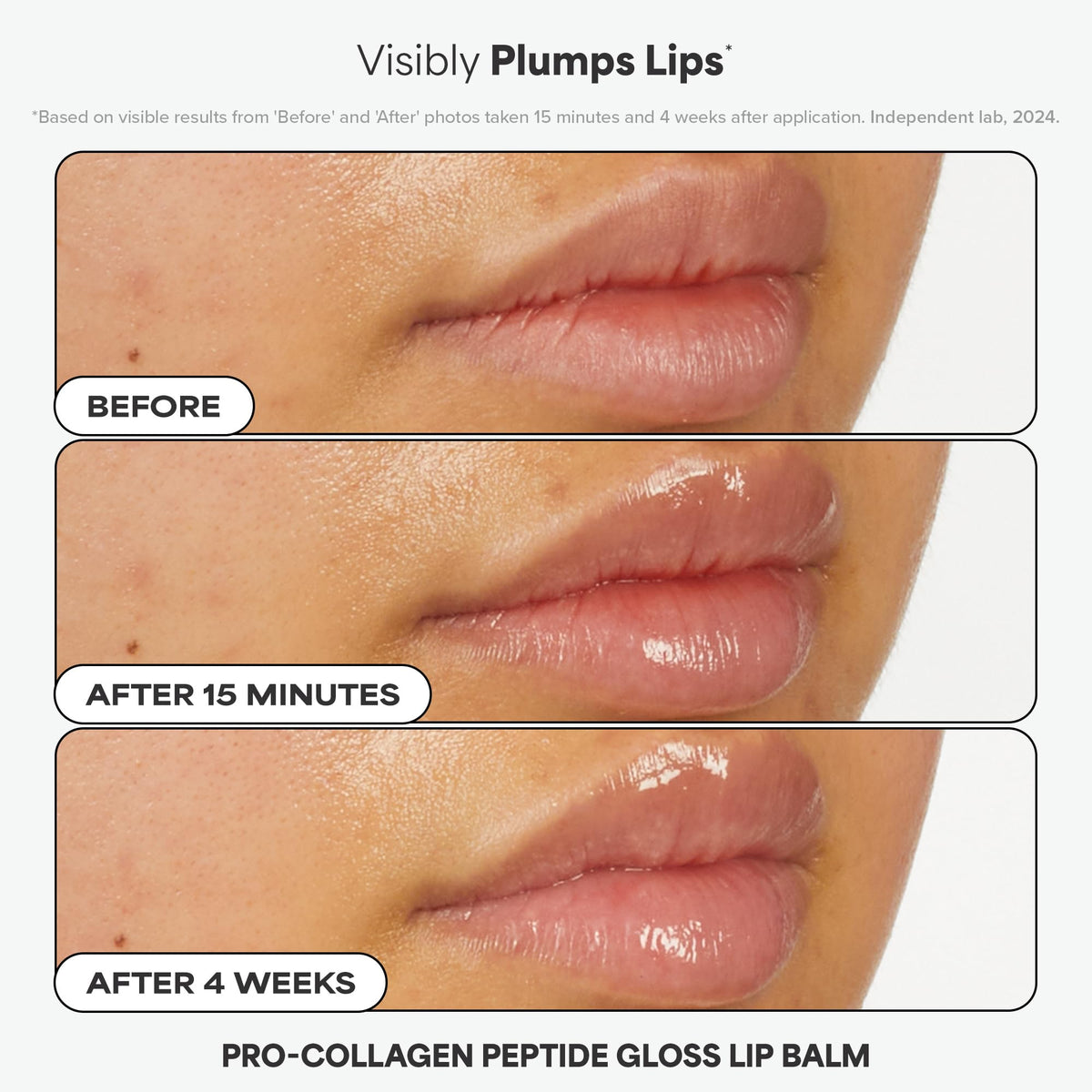 Paula's Choice peptide gloss balm open displaying shine and hydration