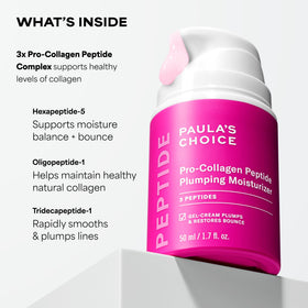 Paula's Choice size comparison showing 1.7 oz bottle and travel-friendly benefit