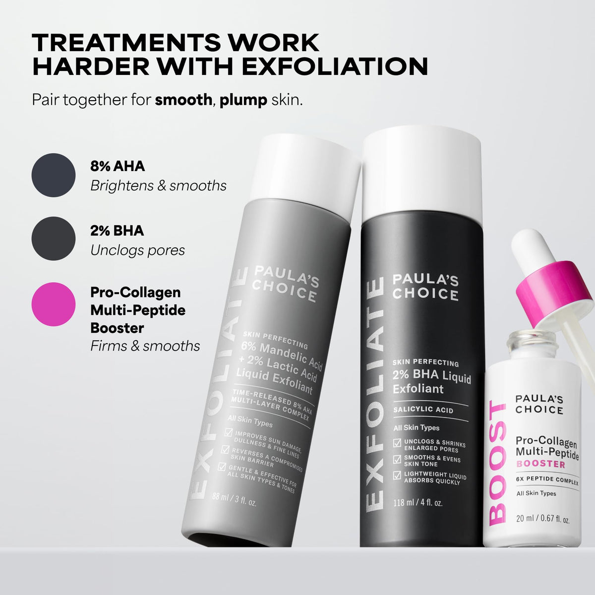 Paula's Choice pouring serum into palm showing lightweight absorbent benefit