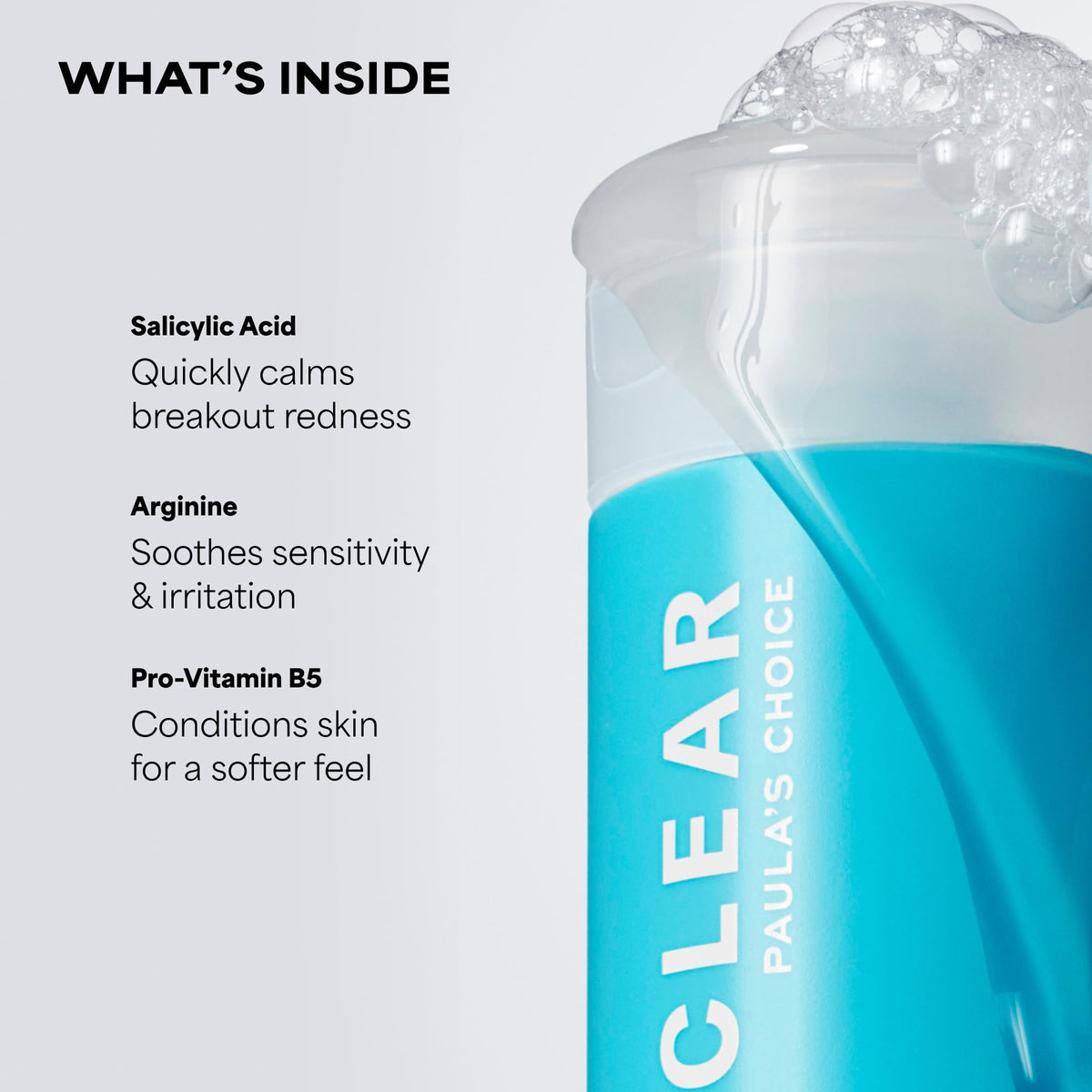 Paula's Choice gel texture close-up showing smooth formula to highlight gentle cleansing