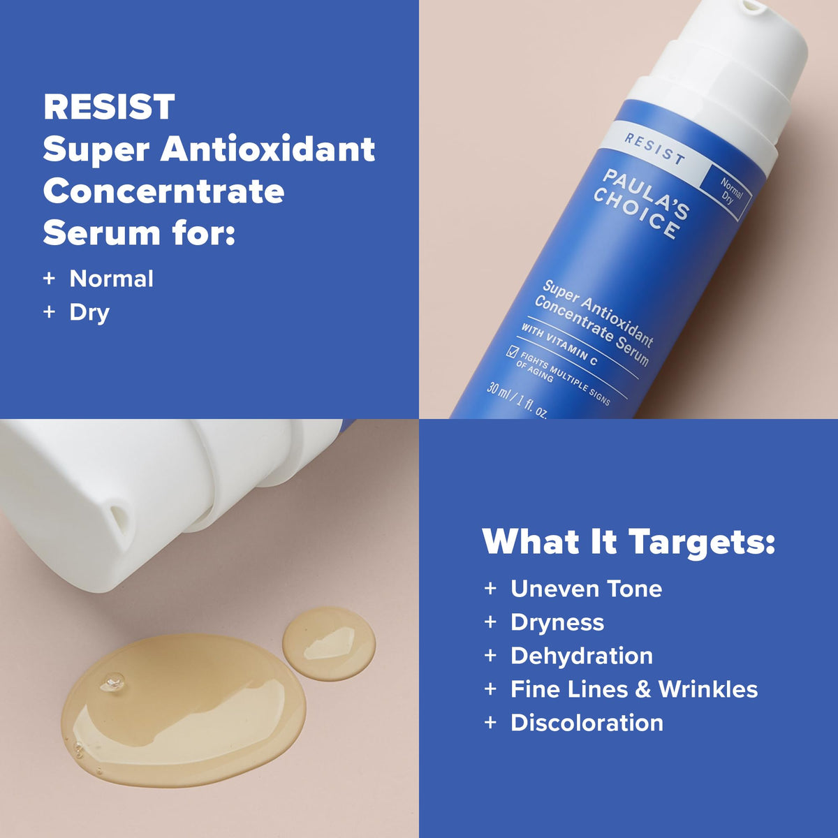 Paula's Choice bottle staged with moisturizer and sunscreen indicating routine compatibility