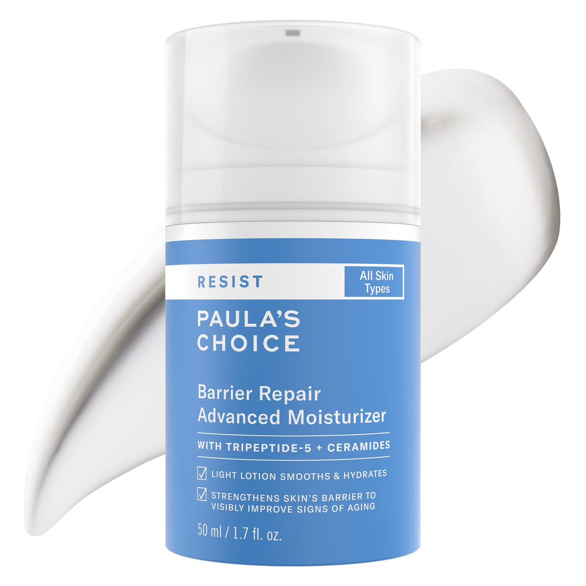 Paula's Choice front jar showing product label and clean packaging benefit