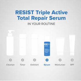 Paula's Choice bottle on bathroom shelf in routine scene showing daily-use benefit