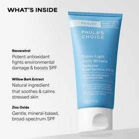Paula's Choice texture close-up highlighting lightweight, matte absorption benefit