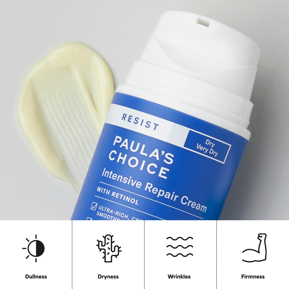 Paula's Choice scale with 1.7 fl oz bottle showing product size and travel-friendly benefit