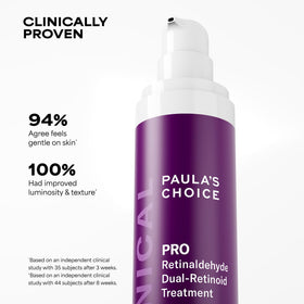 Paula's Choice serum applied to cheek in routine demonstrating texture refinement