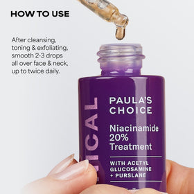 Paula's Choice serum applied on hand showing lightweight feel and quick absorption