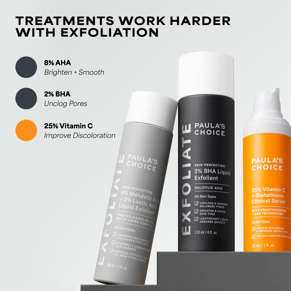 paula's choice serum paired with moisturizer and sunscreen for layered care