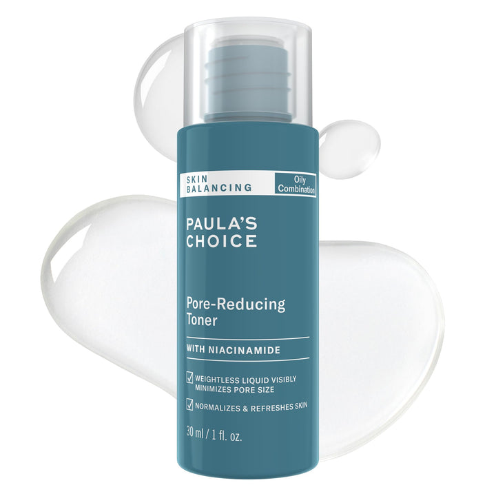 Paula's Choice front packaging showing travel toner benefits and size