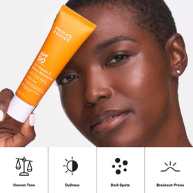 Paula's Choice layered under foundation showing makeup-friendly benefit