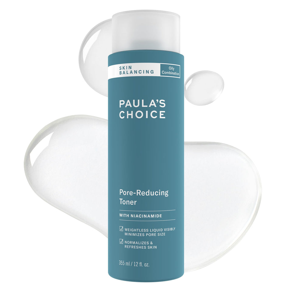 Paula's Choice front bottle view showing clean packaging and product benefit