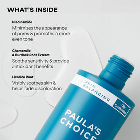 Paula's Choice toner soaked on cotton pad illustrating effective makeup and residue removal